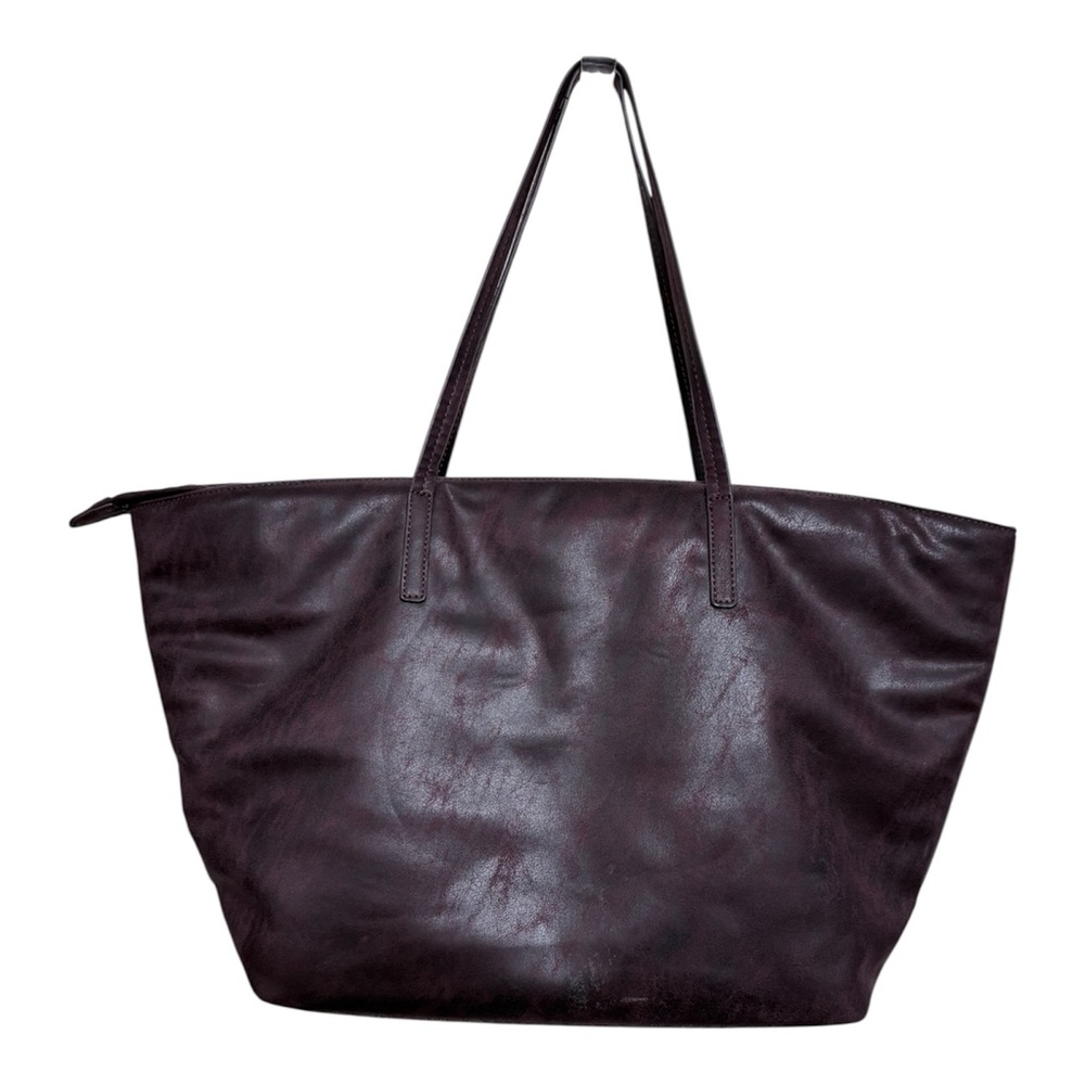 Desigual Bols Bold Sicilia Zipper Large Tote Bag In Burgundy - Picture 5 of 8